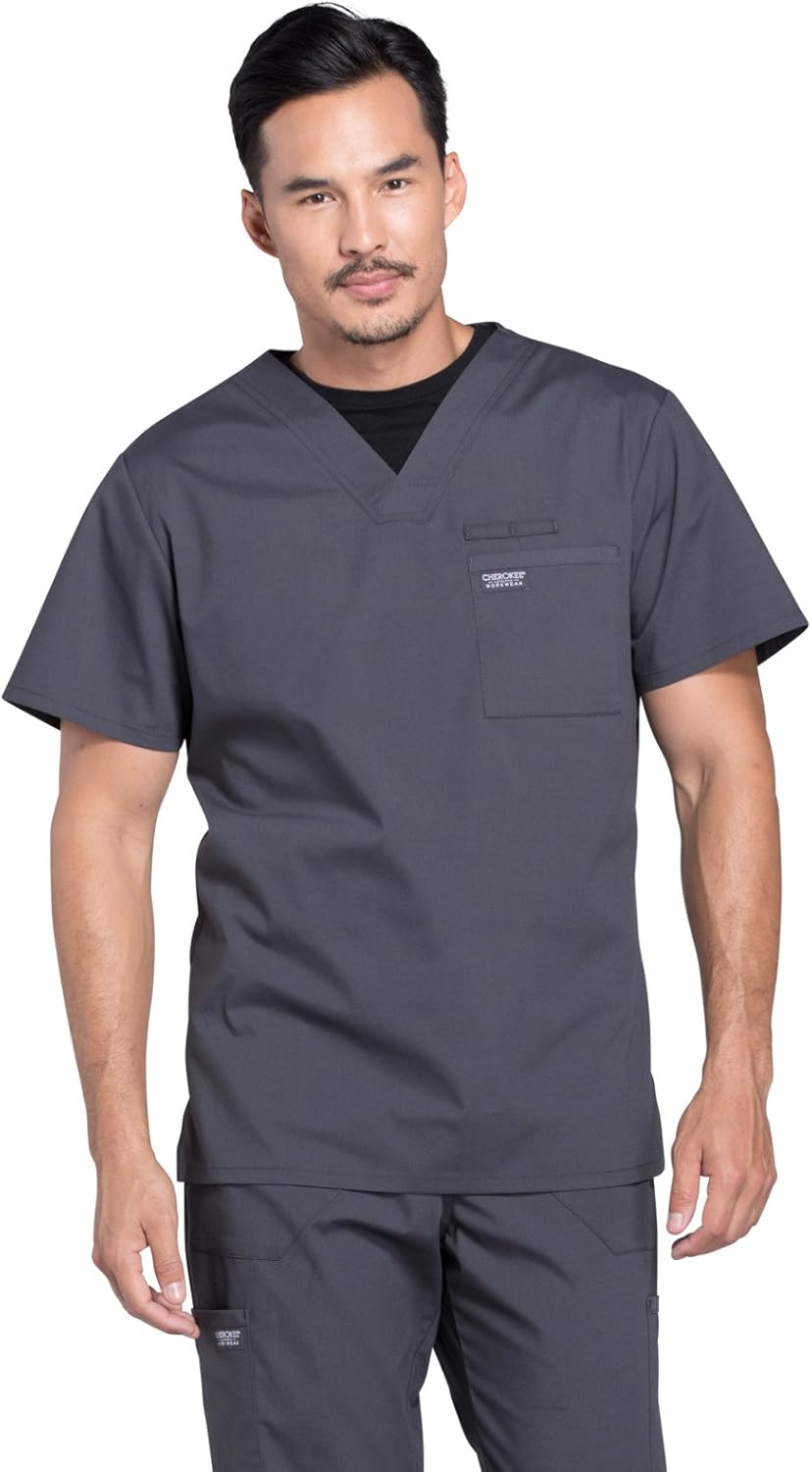 Cherokee Scrubs for Men V-Neck Top, Soft Stretch WW675 Review