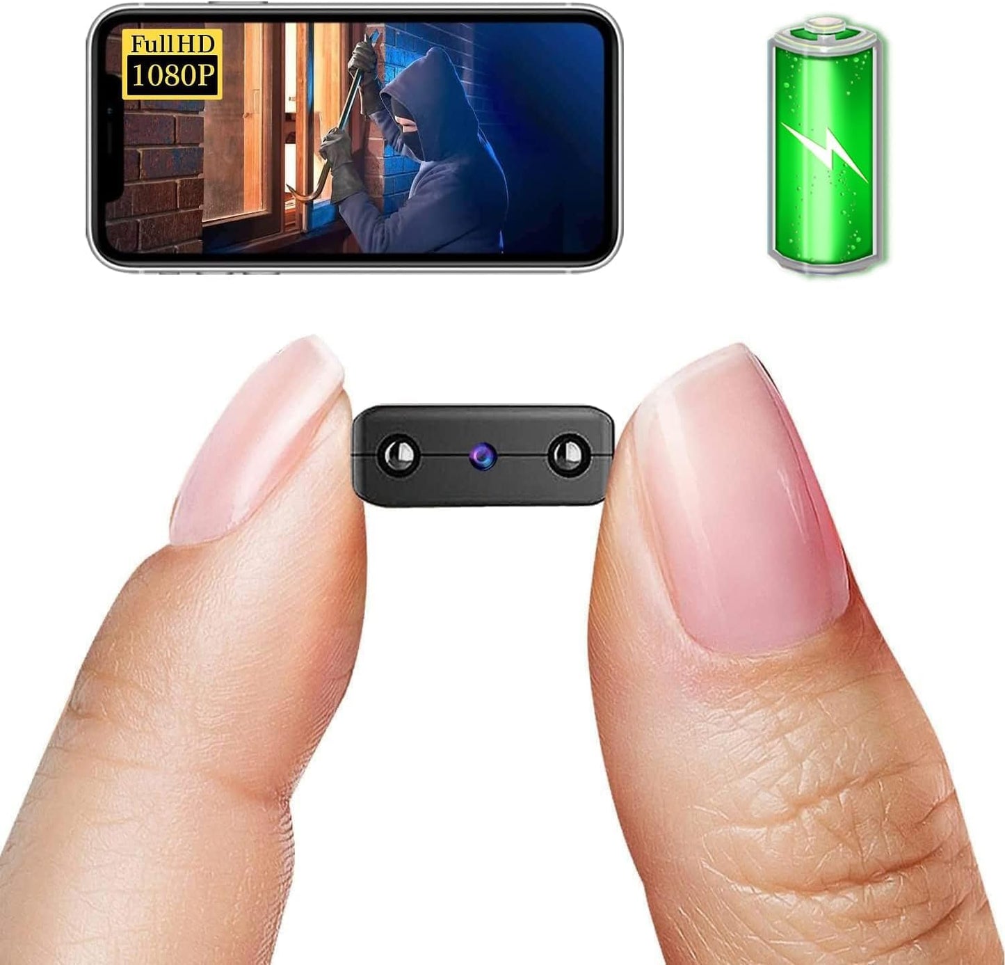 Rettru Mini HD Wireless Cam: Night Vision, Motion Detection