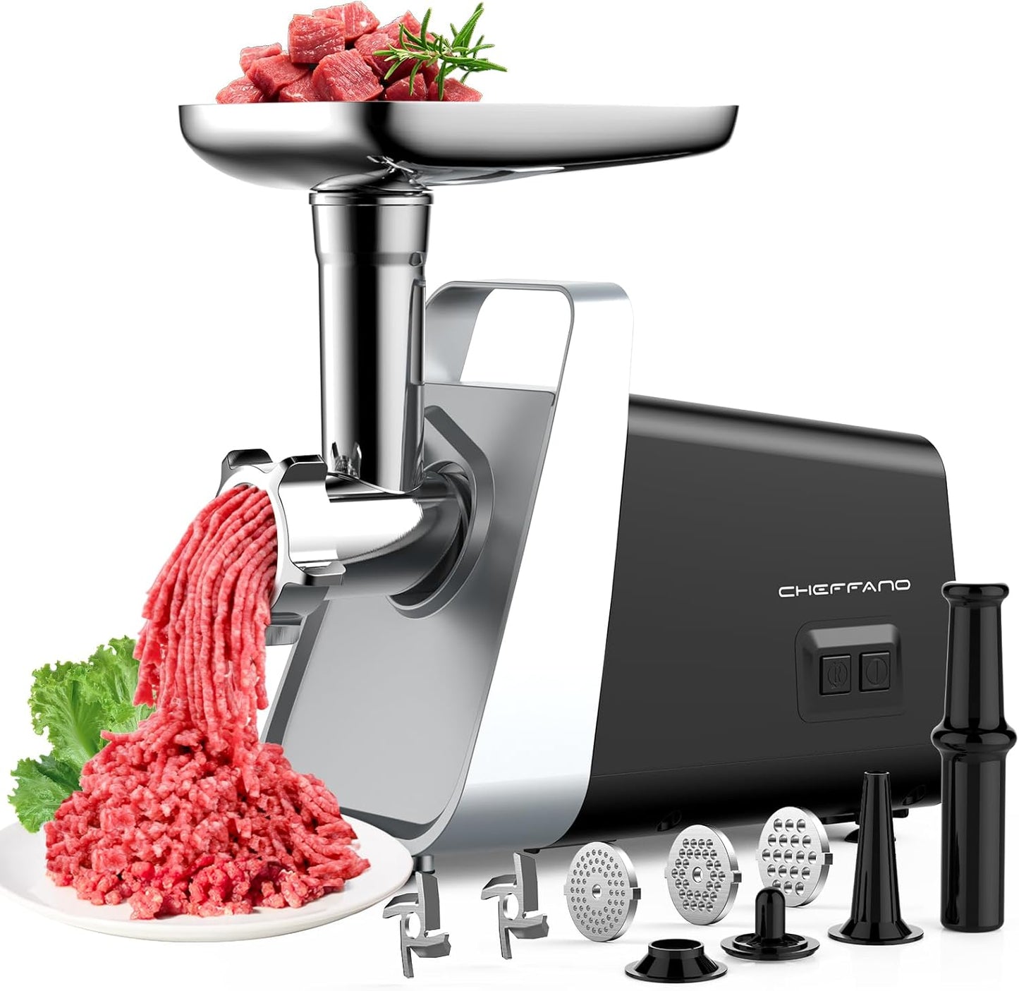 Electric Meat Grinder for Home Kitchen Use with Sausage Stuffer