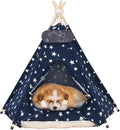 Pet Teepee Tent for Dogs & Cats with Thick Cushion Comfort