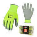 15-Pairs Safety Work Gloves PU Coated - Durable Grip for Yard Work