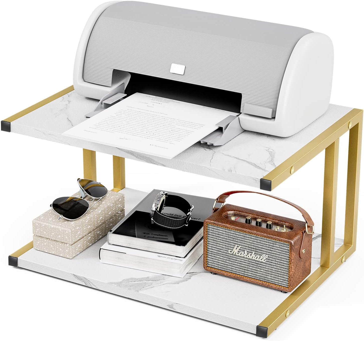 Space-Saving 2-Tier Printer Stand - XBurmo