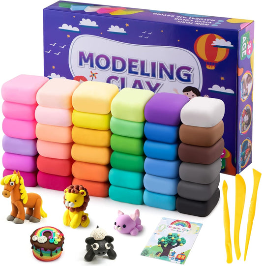 36 Color Air Dry Clay Kit - DIY Magic Foam Clay for All Ages