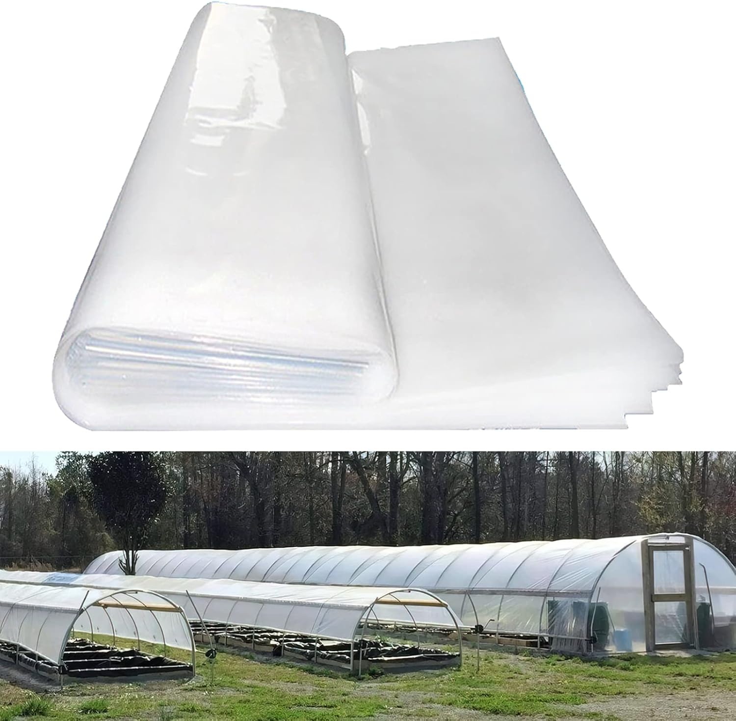 Greenhouse Plastic Sheeting 12x25 ft for Optimal Plant Growth