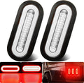 6ft Clear Lens Oval Red 52 LED Trailer Tail Lights - Submersible IP67