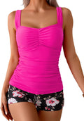 Women's Tankini Swim Set with Tummy Control and High Waisted Shorts