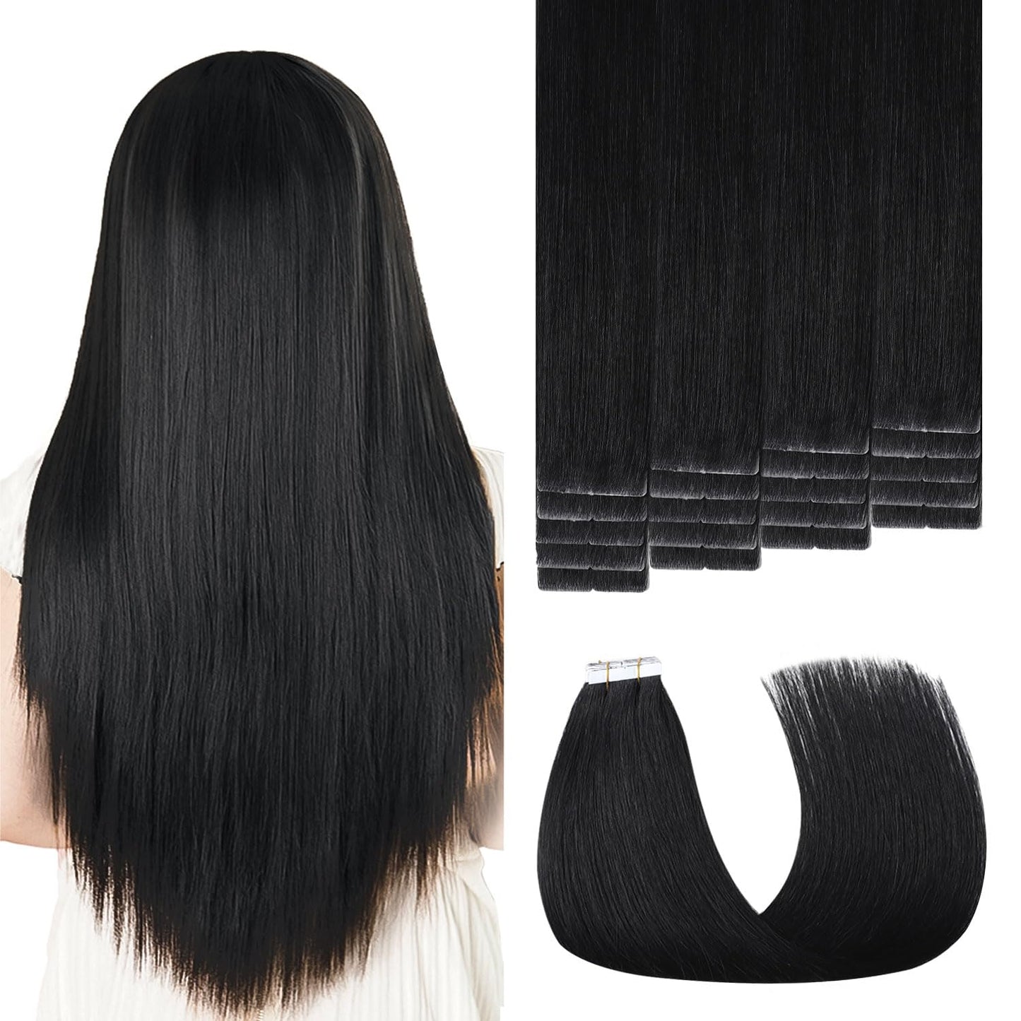 3rd-Generation Invisible Tape in Hair Extensions for Natural Look
