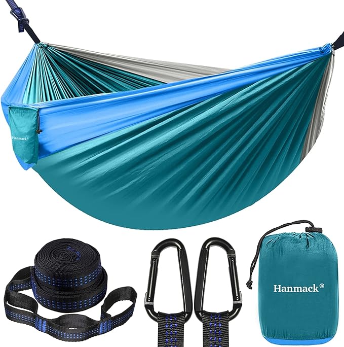 Double Hammock for Camping with Tree Straps - Lightweight & Portable