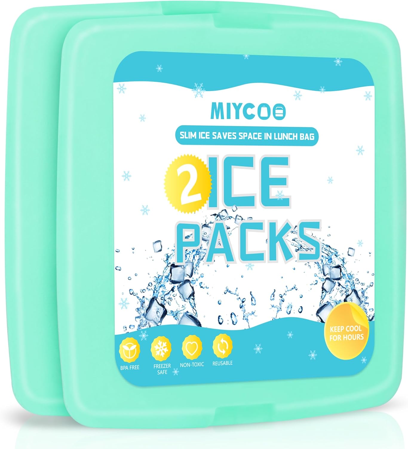 MIYCOO Slim Freeze Ice Packs ~ Quick Chill!