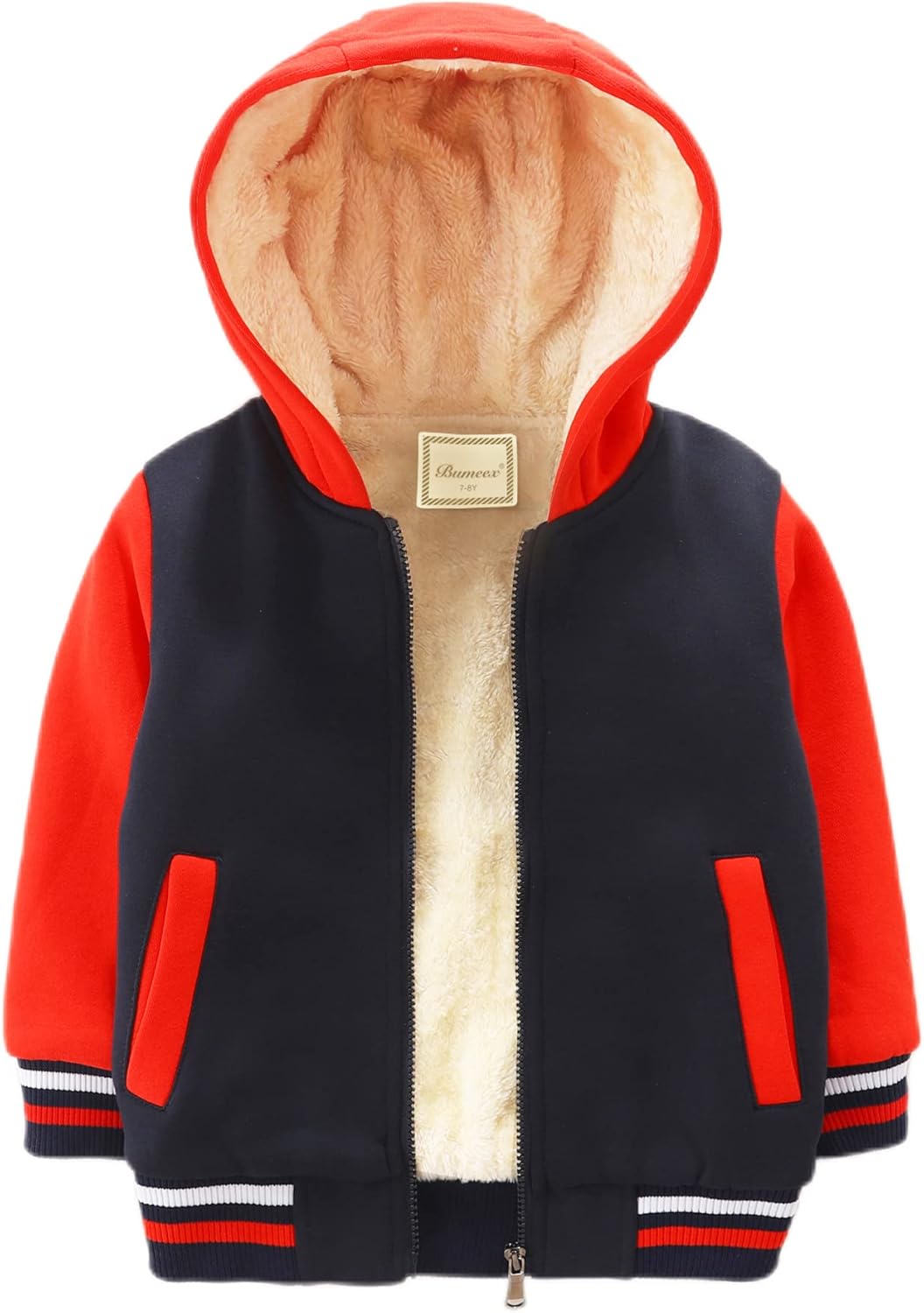 Bumeex Kids Sherpa Fleece Lined Jacket for Boys and Girls