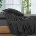 King Size Black Bamboo Viscose Sheets 4PC - Cooling Luxury