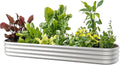 8x2x1ft Oval Galvanized Raised Garden Bed - Large Metal Planter