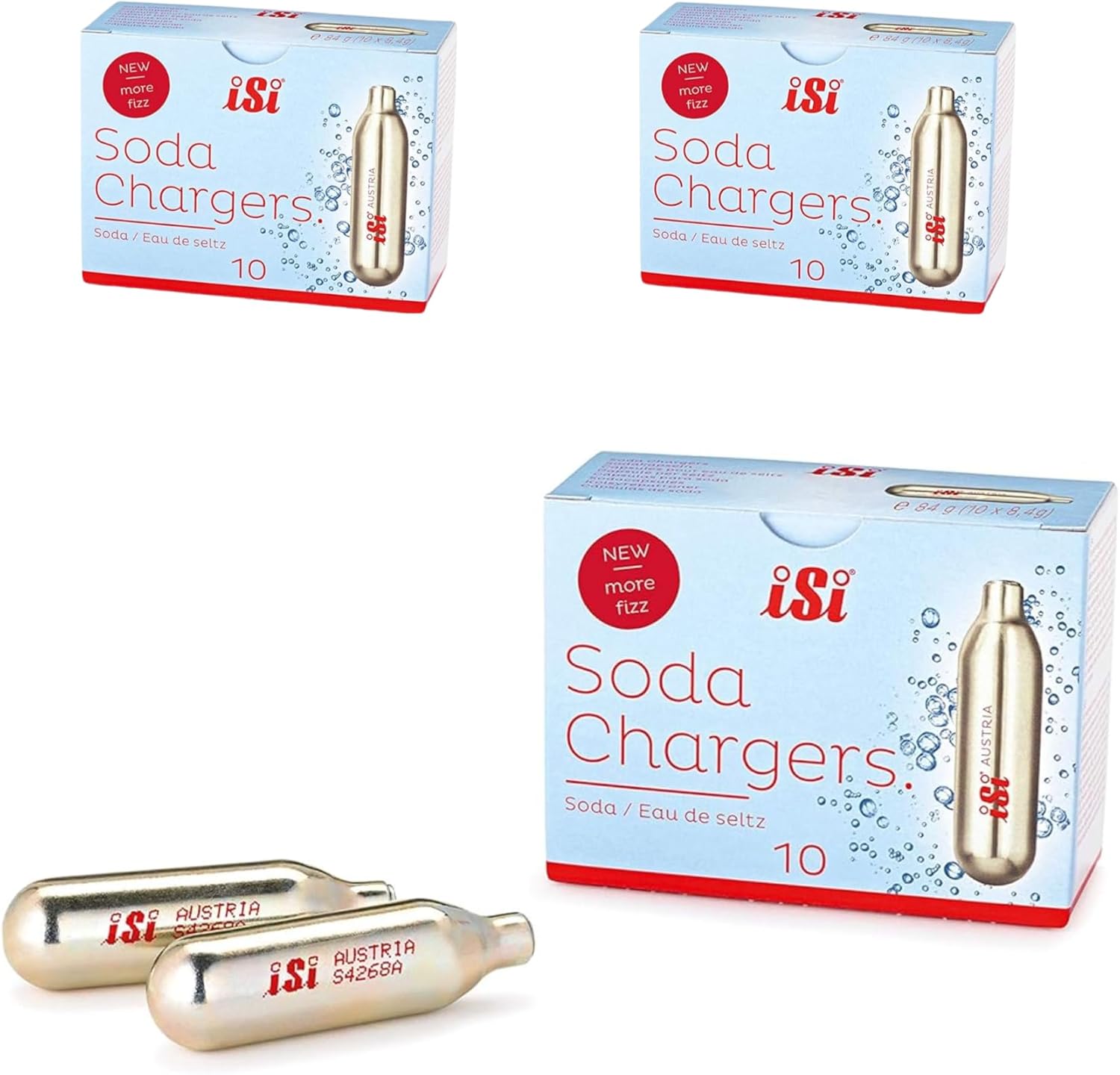 iSi Gold CO2 Chargers - Durable 8.4g Cartridges - 10-Pack