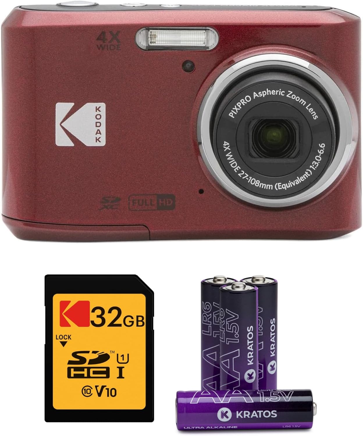 Kodak PIXPRO FZ45 Digital Camera Bundle with 32GB Memory Card