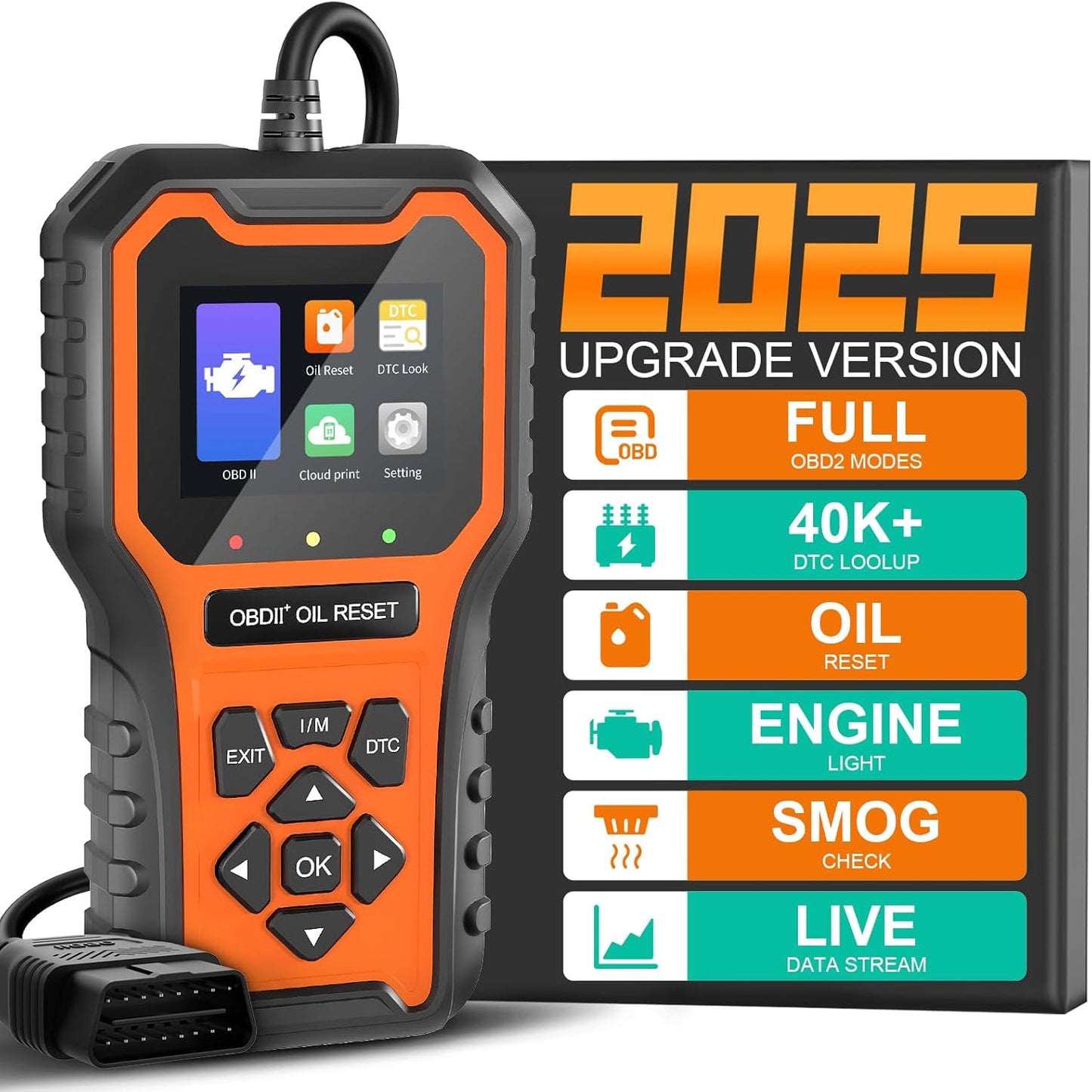 OBD2 Scanner for Check Engine Light and Oil Light Reset Tool