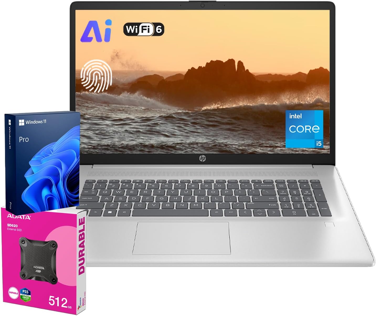 HP Essential 17.3 Copilot Ai Laptop with Touchscreen and SSD