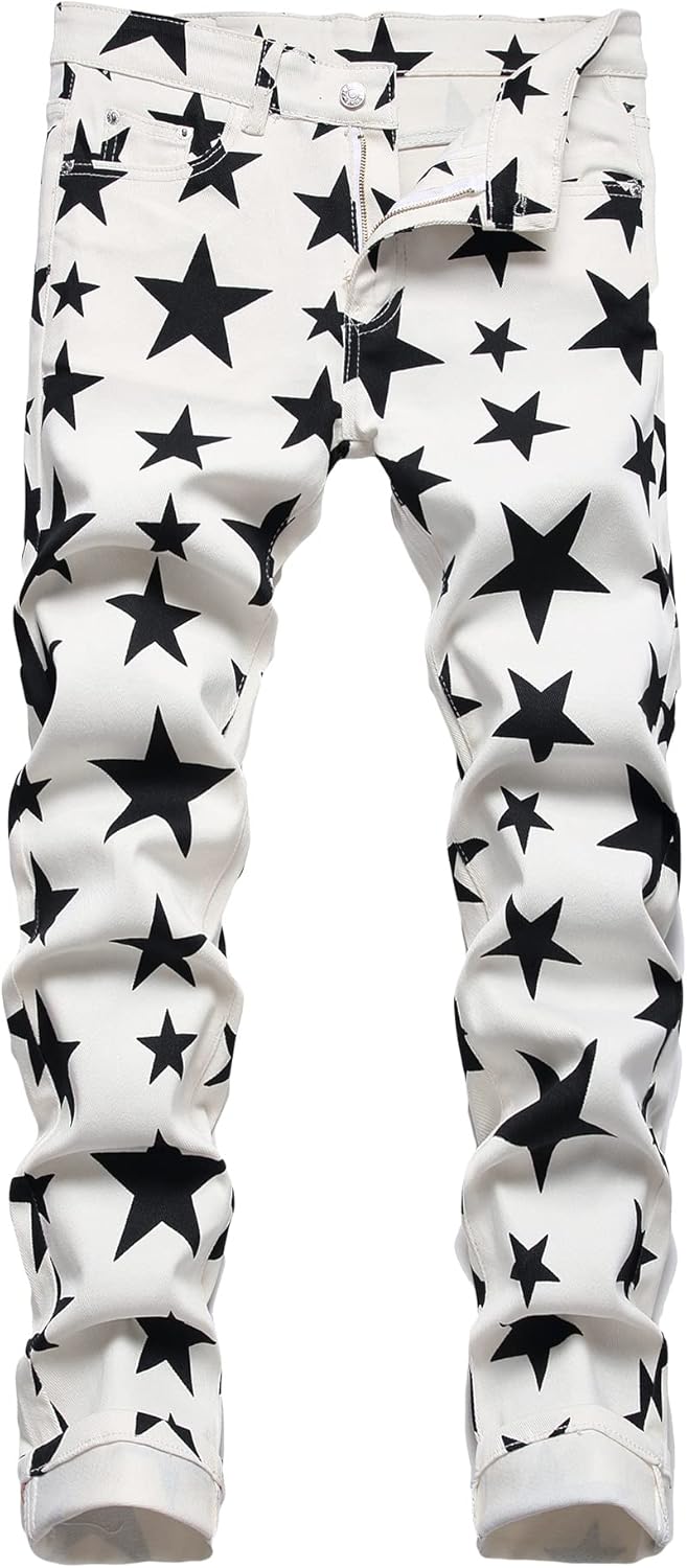 Enrica Men's Casual Printed Jeans for Stylish Comfort