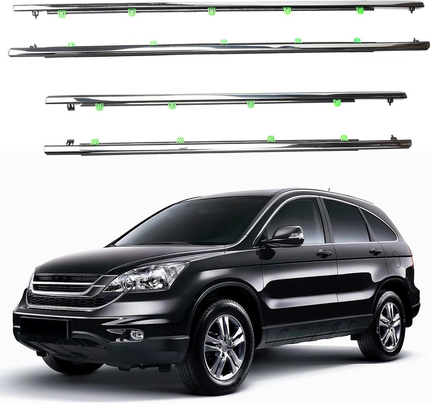 Door Window Trim Seal Weather Stripping Kit for Honda CR-V 2007-2011