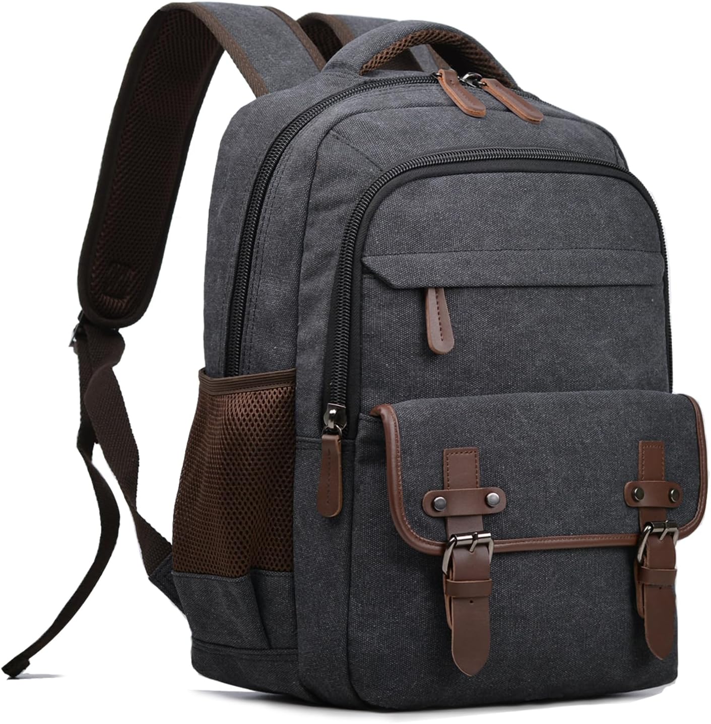 Durable Canvas Laptop Backpack for Travel and Work - Vintage Style
