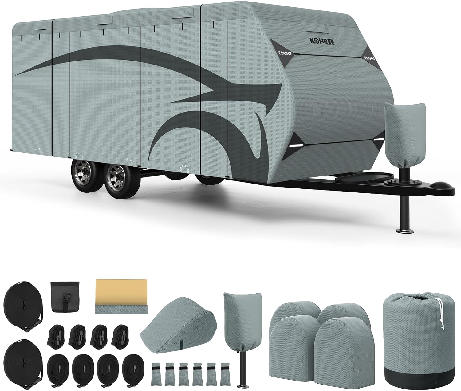 Kohree Travel Trailer Cover 27-30 ft for All Weather Protection