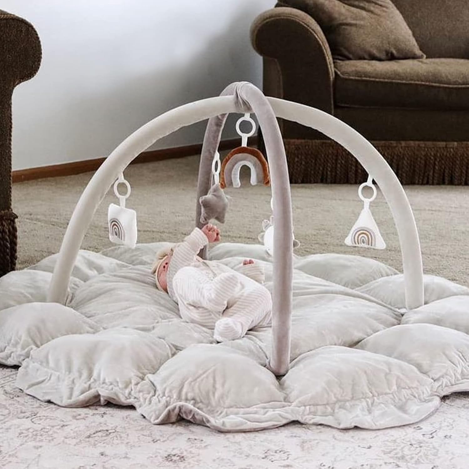 5-in-1 Thick & Plush Baby Play Gym for Safe Development