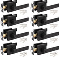 Black Door Levers Keyed Entry 8 Pack - Heavy Duty Exterior Handles