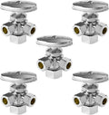 EFIELD Dual Compression Outlet Angle Stop Valve Pack of 5 - Multi-Turn
