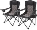 Portable Deluxe Folding Camp Quad Chair w/Headrest - Camp Comfort