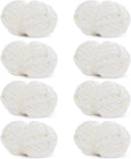 White Chunky Chenille Yarn for Crocheting - Super Bulky 8 Jumbo Pack