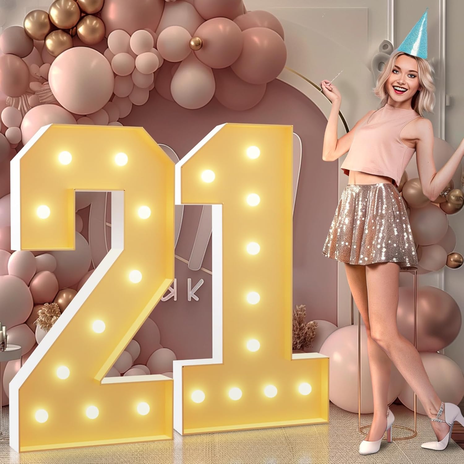 Light Up Numbers 21st Birthday Decorations for Memorable Events