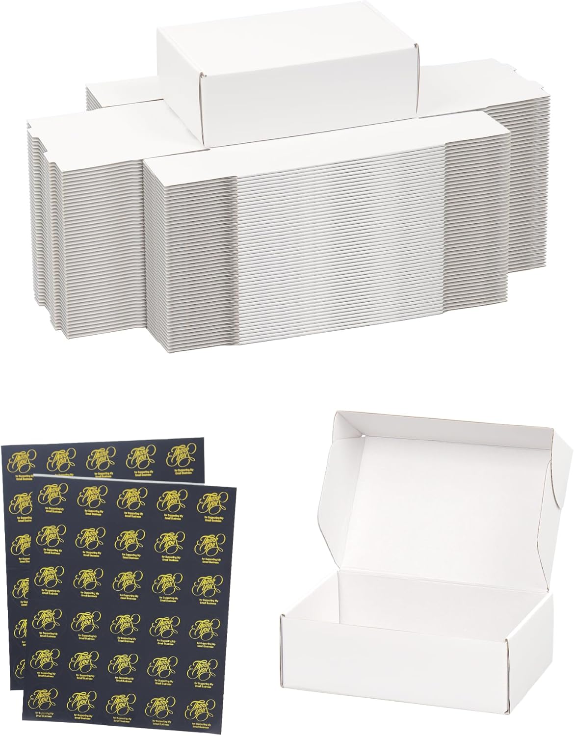 Shipping Boxes Set of 50 Corrugated Cardboard Mailer Packaging