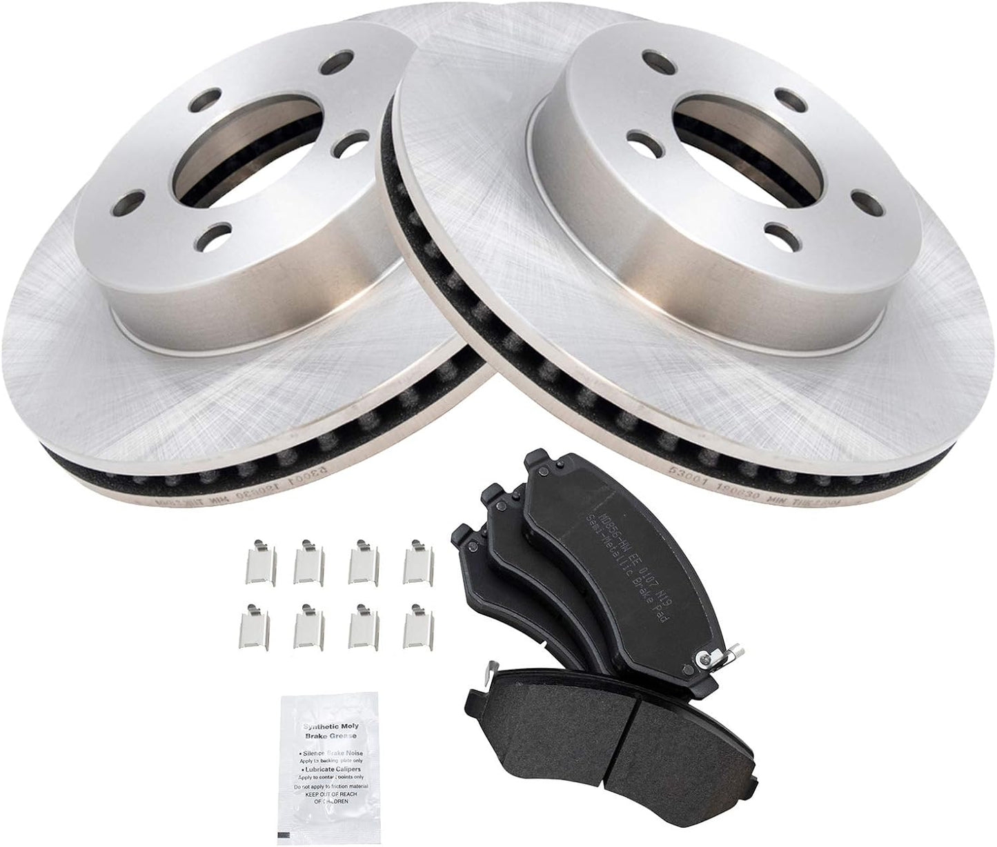 TRQ Front Brake Pad & Rotor Kit for 2002-2007 Jeep Liberty