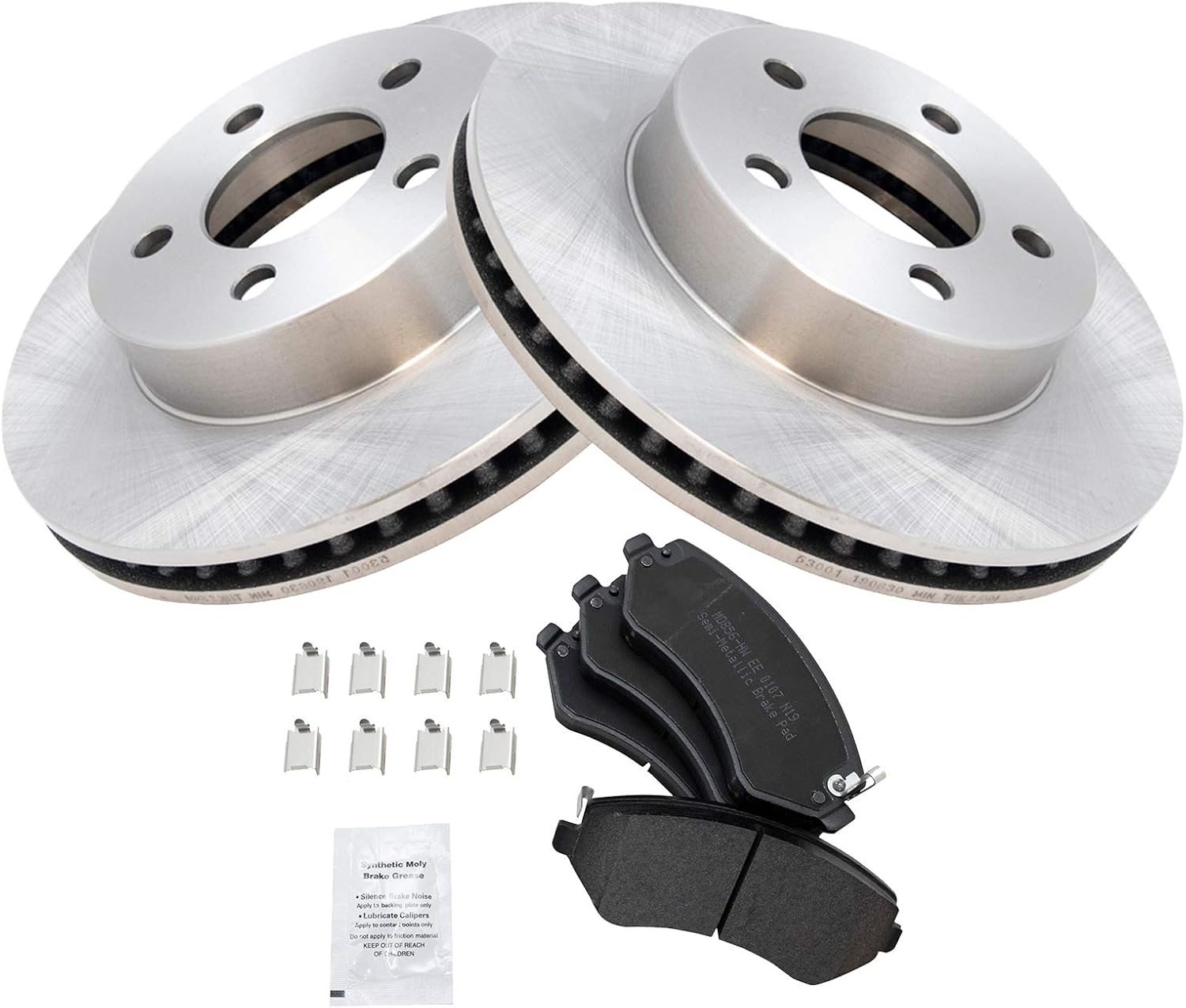 TRQ Front Brake Pad & Rotor Kit for 2002-2007 Jeep Liberty