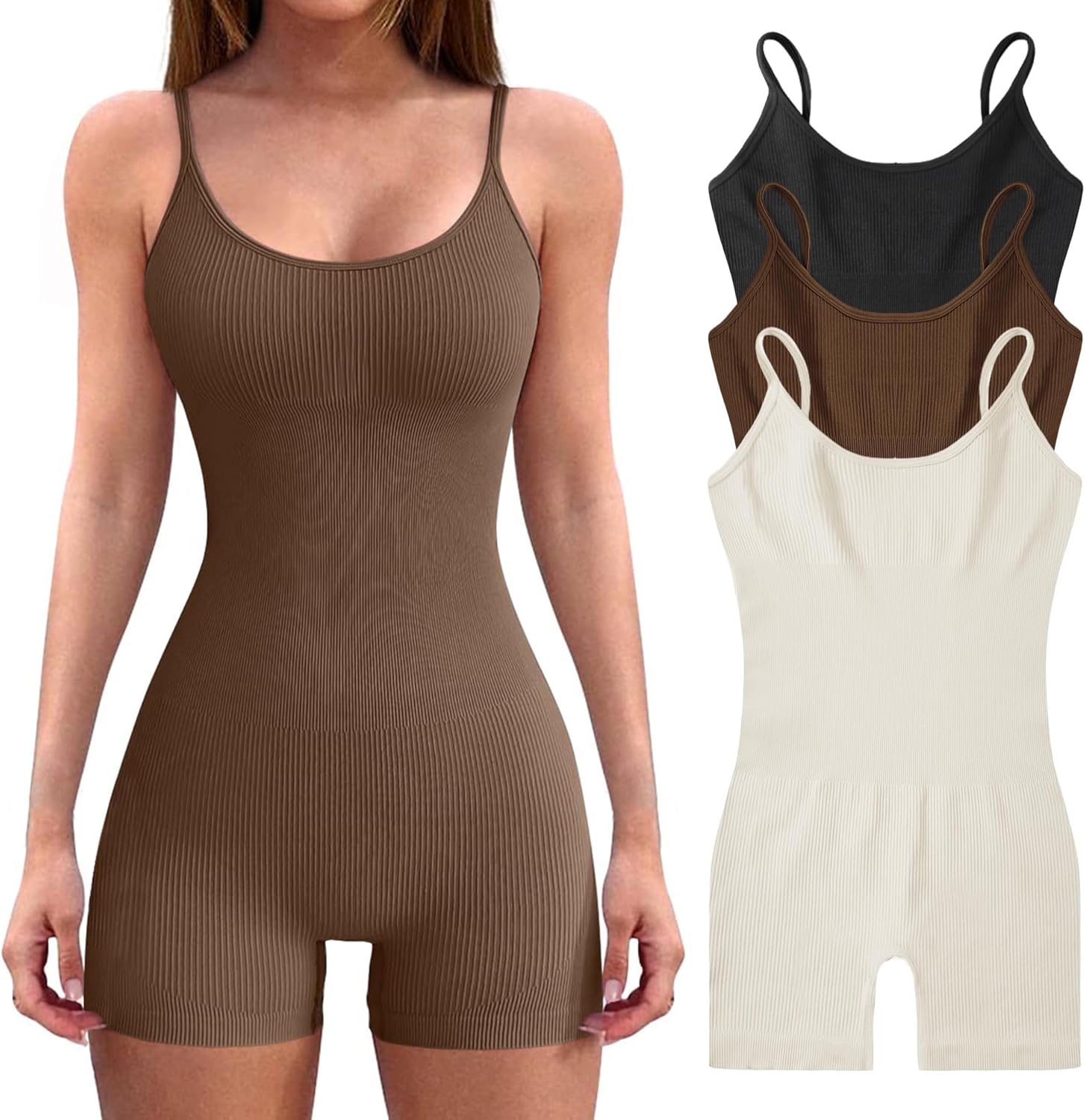 3pcs Womens Bodysuit Yoga Workout Romper for Active Lifestyle