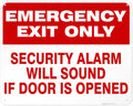 Emergency Exit Only Sign 24x30 in - Durable No-Fade Safety Notice