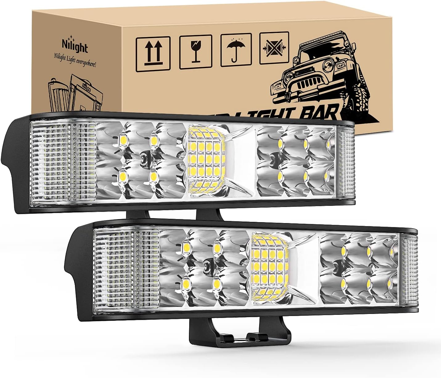Nilight Side Shooter LED Pods 60W for Trucks and Boats