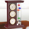 Galileo Thermometer with Quartz Clock, Barometer & Hygrometer