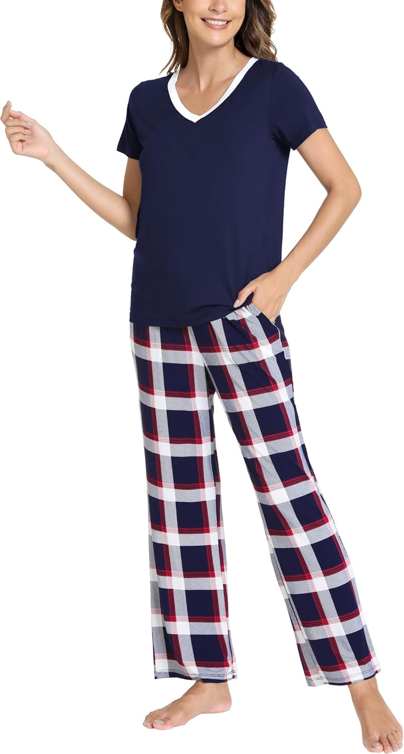 GYS Womens Bamboo Viscose Pajamas Set for Ultimate Comfort