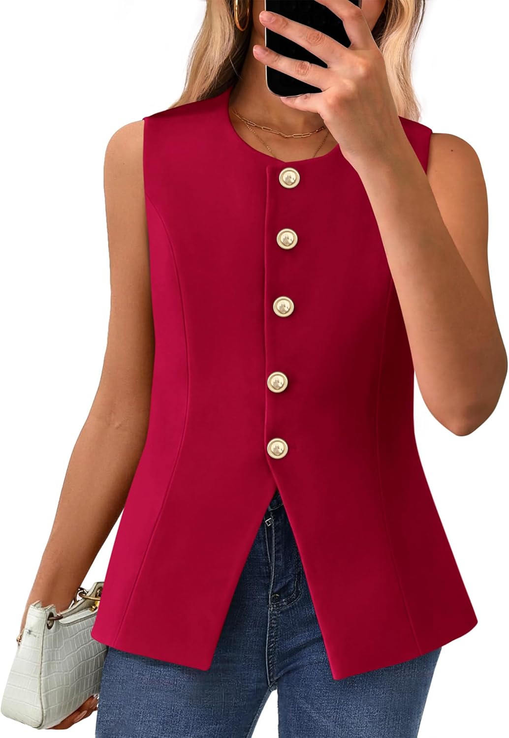 Stylish Sleeveless Blazer Vest for Women - Perfect for Work and Play