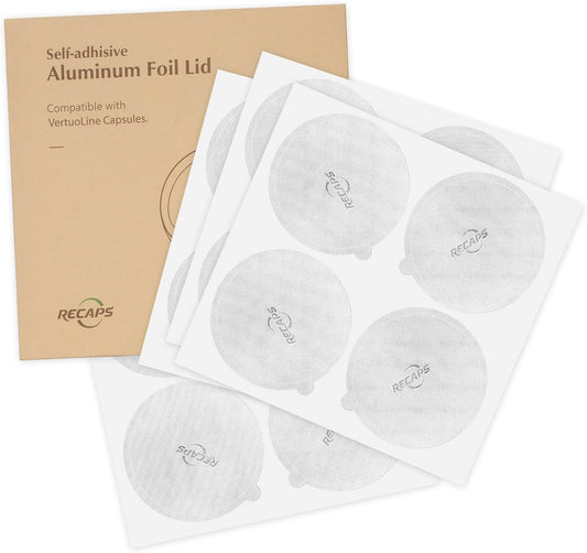 RECAPS Aluminum Foil Lids for Nespresso VertuoLine Pods 500 Pcs