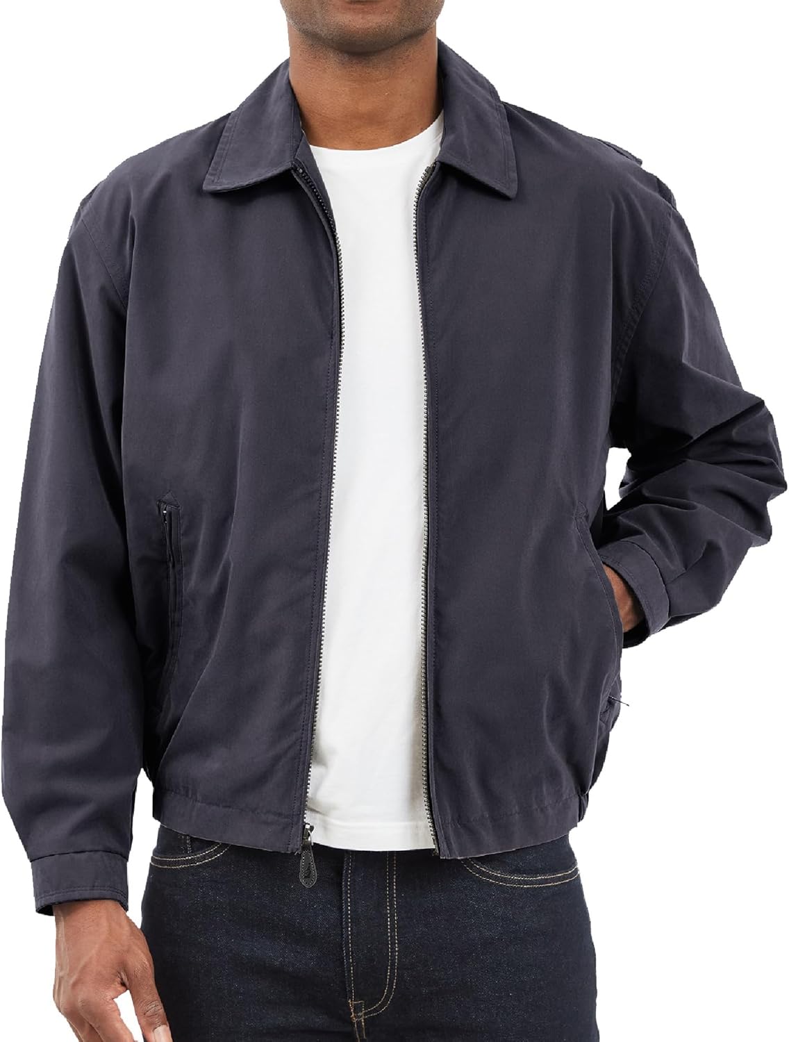 LONDON FOG Men's Auburn Zip-Front Golf Jacket for All Seasons