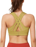 Yvette Women High Impact Sports Bra Criss Cross Back - Supportive Run