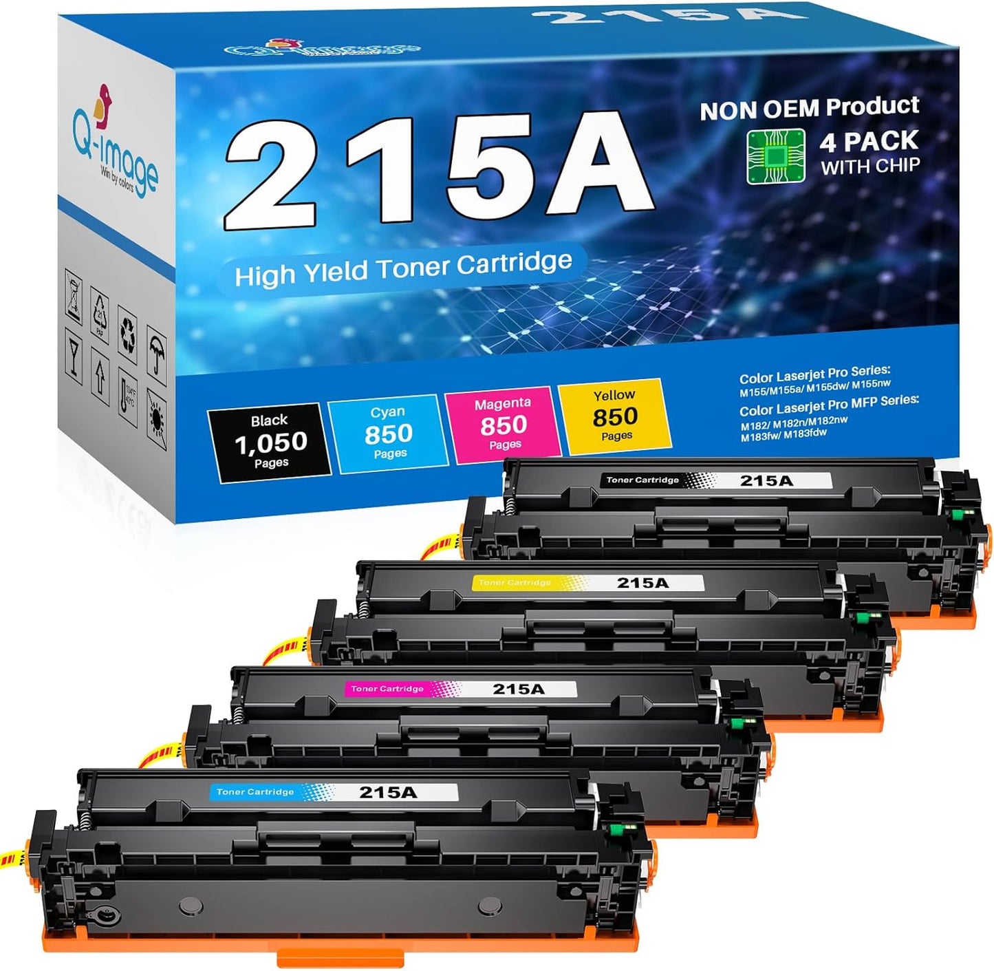 215A Toner Cartridges Replacement for HP Color Laser Printers