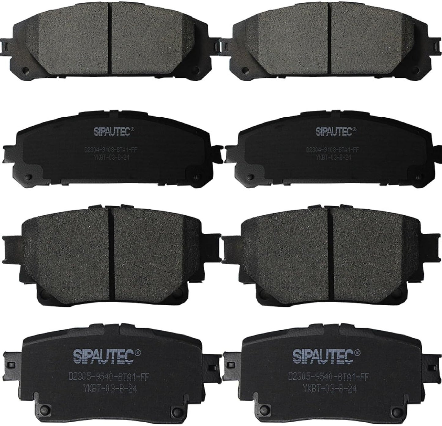Carbon Fiber Ceramic Brake Pads for 2020-2023 Toyota Highlander
