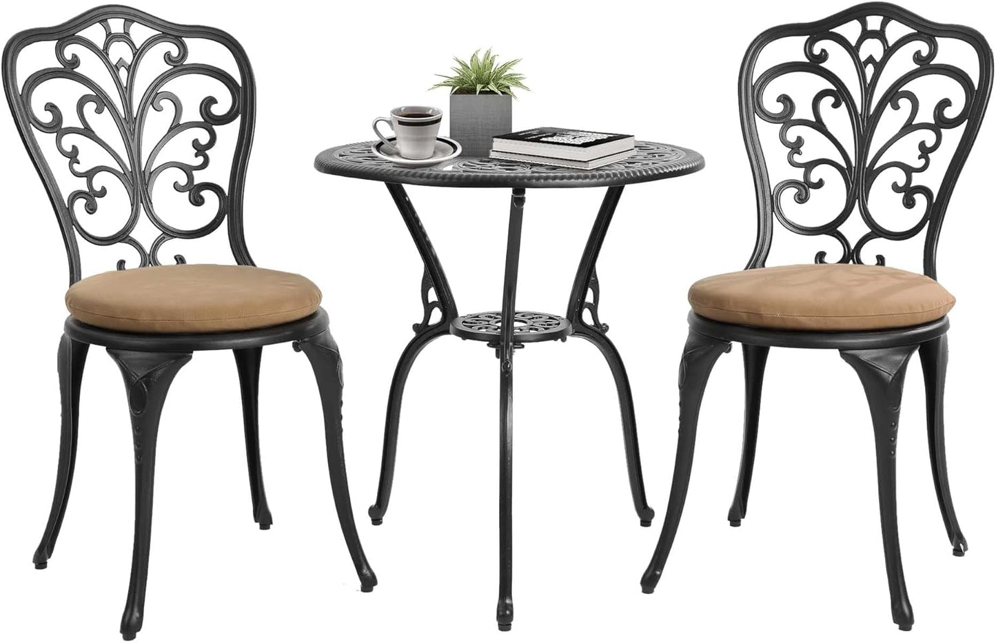 HOMEFUN Bistro Table and Chairs Set for Outdoor Relaxation