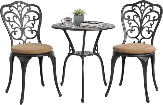 HOMEFUN Bistro Table and Chairs Set for Outdoor Relaxation