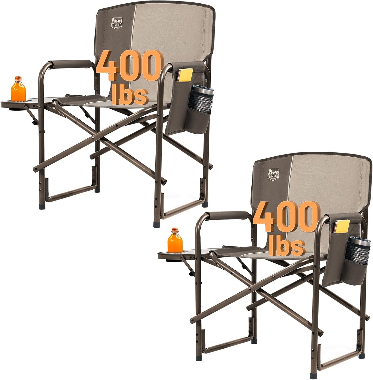 Lightweight Portable Camping Chair with Side Table for Comfort