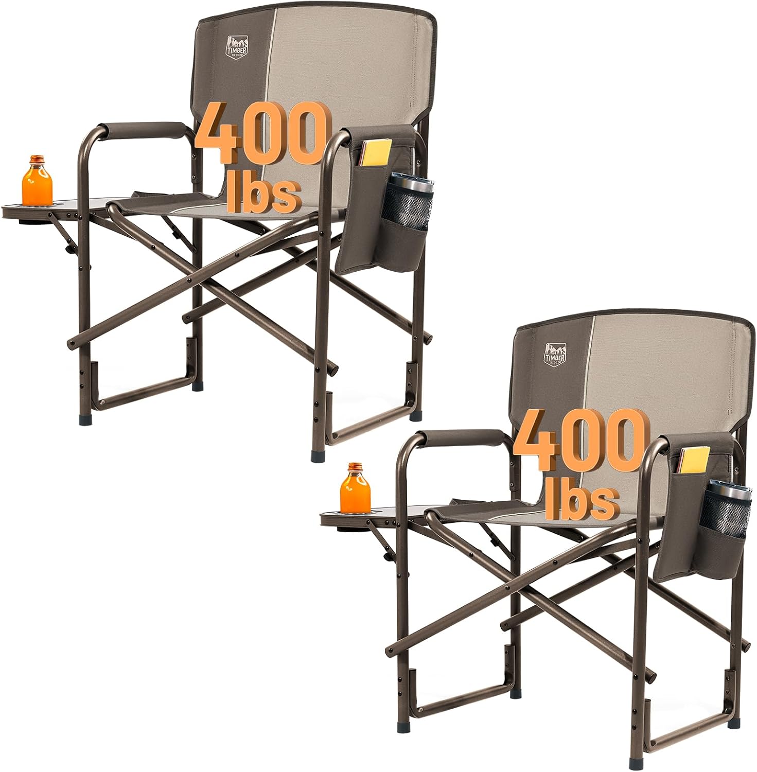 Lightweight Portable Camping Chair with Side Table for Comfort