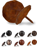 100 Pack 1.5 in Round Head Iron Clavos Nails - Rusted Handmade Rustic