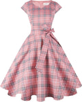 Kingfancy Women Vintage 1950s Swing Dress - Retro Cocktail Style 4-6)
